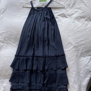 Ramy Brook Navy Ruffle Mini Dress